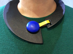Leather Miro Necklace with Ceramic Button