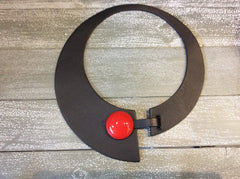 Leather Miro Necklace with Ceramic Button
